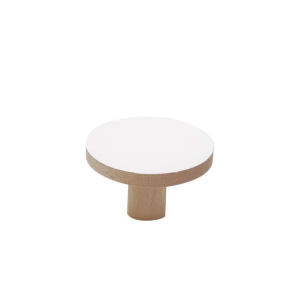 1 patère à visser et composer Cylindrique Bois Blanc