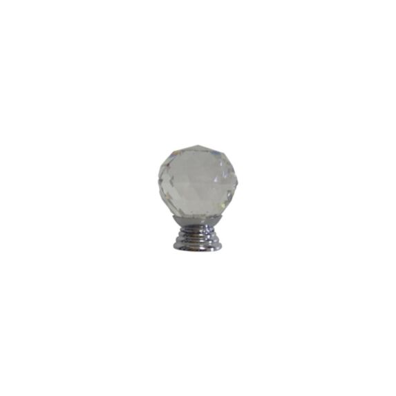 Bouton de meuble acrylique/zamak Ø32 transparent - BAR PLUS