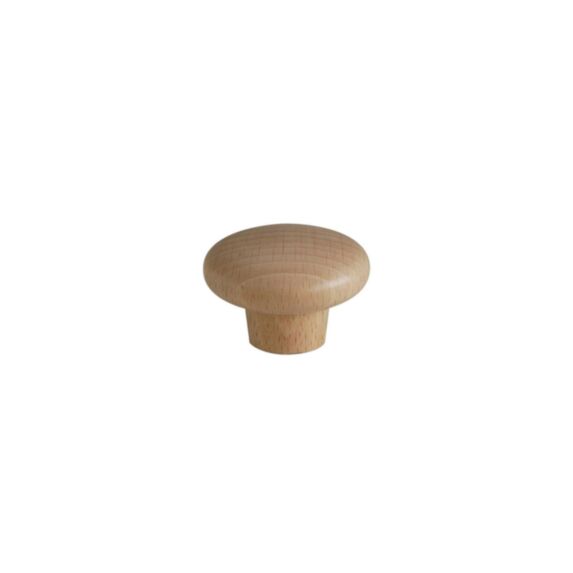 Bouton de meuble classique verni hêtre Ø34 - BAR PLUS