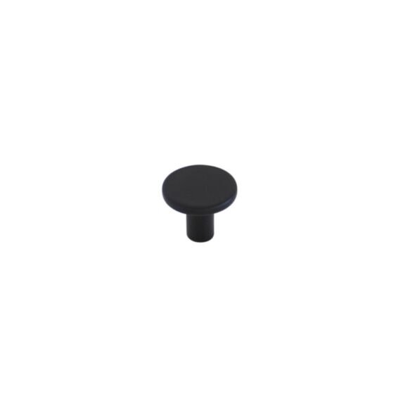Bouton de meuble contemporain zamak d25x21mm noir mat - BAR PLUS