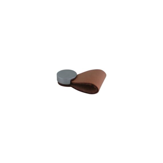 Bouton de meuble chrome mat/marron L48xL20 - BAR PLUS
