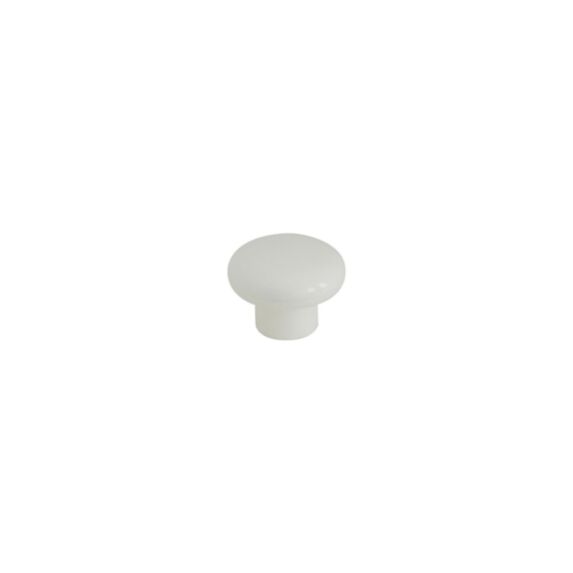 Bouton de meuble plastique 33mmx25mm blanc - BAR PLUS