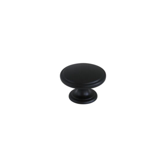 Bouton de meuble New zamak Ø38mm h26mm noir - BAR PLUS
