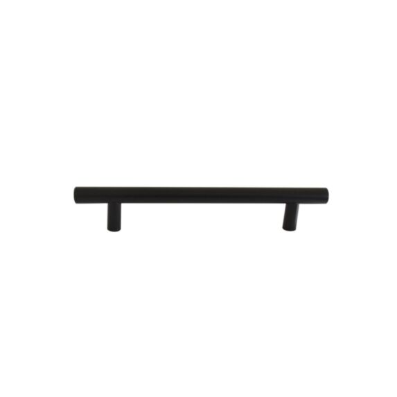 Poignée de meuble acier noir mat entraxe 128mm - BAR PLUS