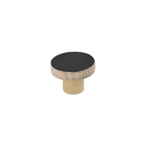 Bouton meuble noir hêtre 34x28 - BAR PLUS
