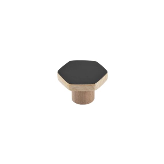 bouton exa noir 40x40 h.30 mm