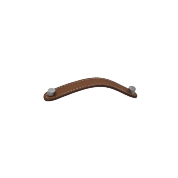 Poignee cuir marron clair entraxe 96 mm Longueur 140 mm