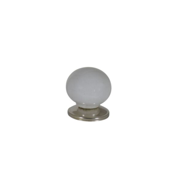 Bouton de meuble céramique 28mm blanc x6 - BAR PLUS