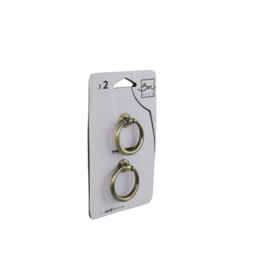 Set de 4 boutons de meuble zamack Ø42 mm vieux laiton - BAR PLUS