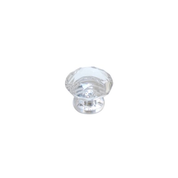 Bouton de meuble Diamant Ø35mmx27mm transparent - BAR PLUS