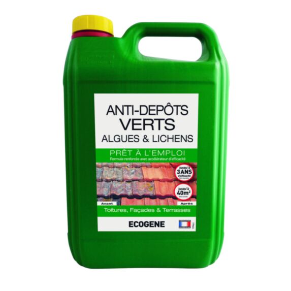 Traitement anti-dépôts verts algues & lichens 5L - ECOGENE