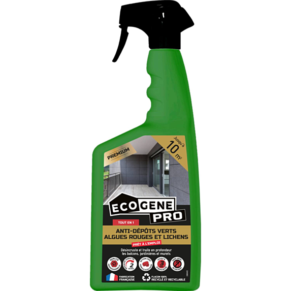 Anti-dépôts Verts Algues Lichens Premium Ecogène 1L