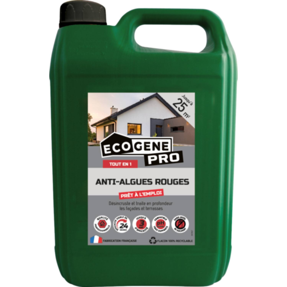 Anti-algues Rouges Ecogène 25m² 5L