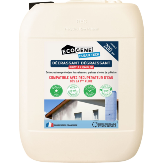 Décrassant dégraissant pae 200 m² ECOGENE clean t 20l