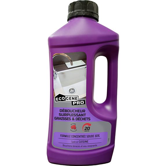 Déboucheur surpuissant graisses déchets ECOGENE 1l