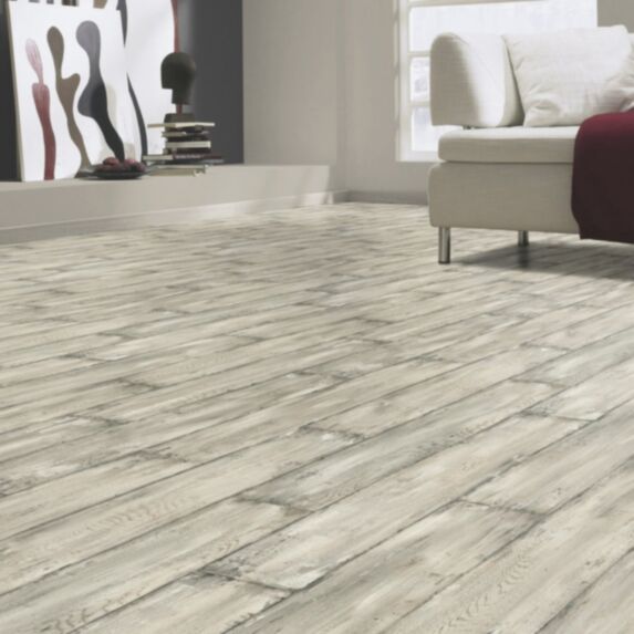 Revêtement de sol Vinyle Bois gris clair Iconik Life Painted 4m - (Vendu au m)²