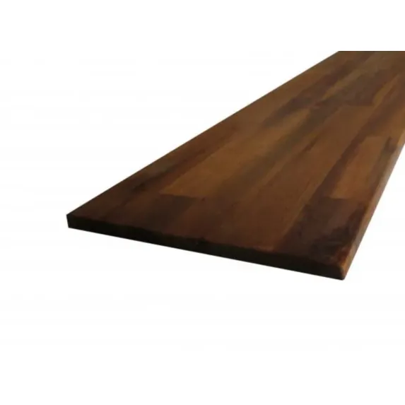 Plan de travail en acacia pré-huilé 36mm bord arrondi