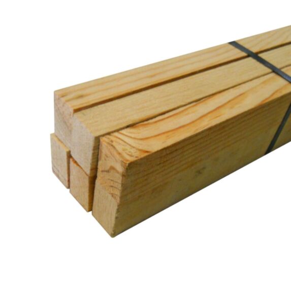 Lot de 6 liteaux bruts L. 2,40 m. Dim. 27 x 27 mm