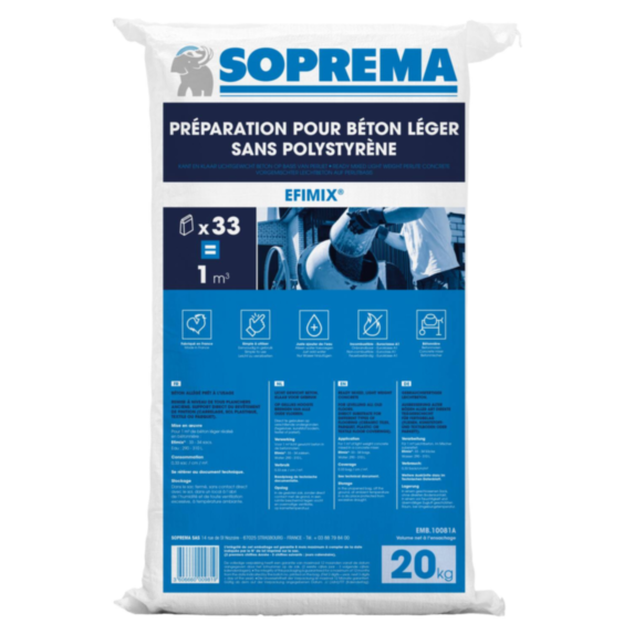 Béton léger EFIMIX® 20kg - SOPREMA