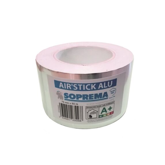 Ruban adhésif pour isolant mince aluminium Air'Stick ALU SOPREMA® 50m x 75mm