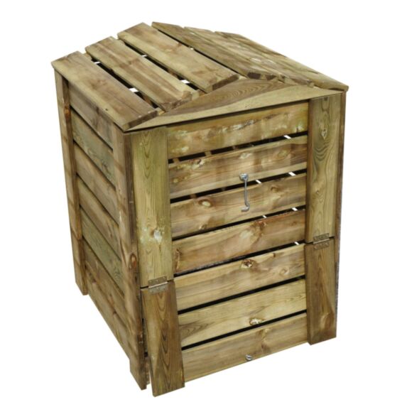 Composteur en bois avec toit 60x60x80cm