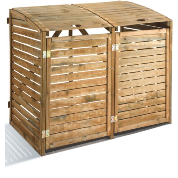 Cache poubelle double 150x90xH.125cm - CERLAND