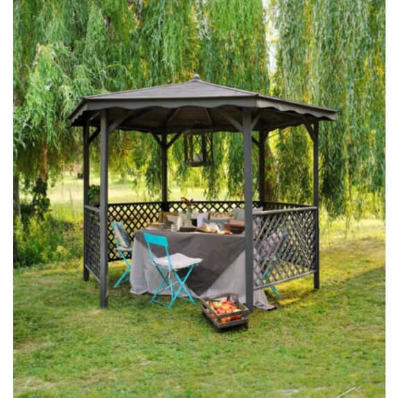 Tonnelle en bois Lora Ø3,2xH.2,45m - CERLAND