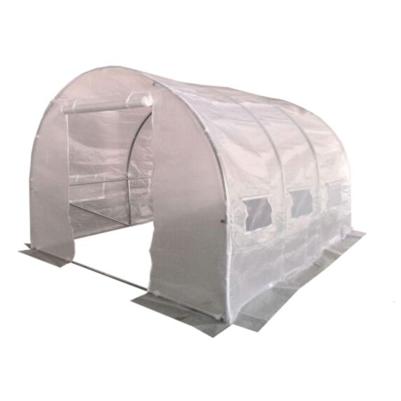 Serre tunnel toile blanche 9m² 6 fenêtres - ALTONA