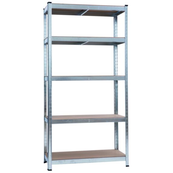Etagère sur pieds bois/métal 5 plateaux 175kg 180x90x40cm
