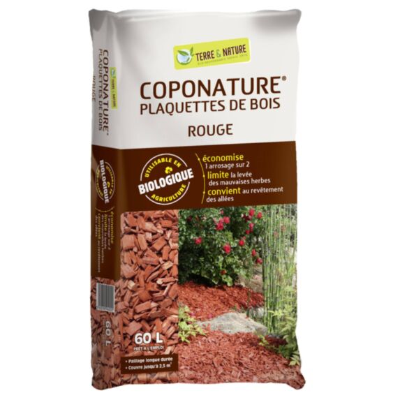 coponature plaquettes de bois rouge - TERRE & NATURE