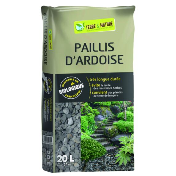 Paillis d'ardoise décoratif 20L - TERRE & NATURE