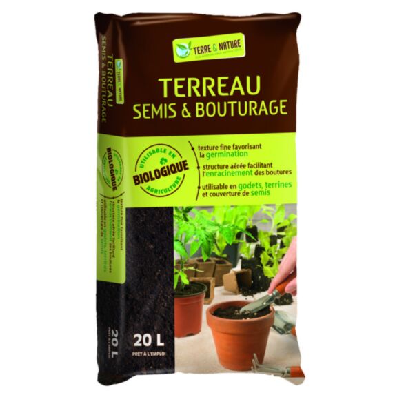 Terreau semis et bouturage 20L - TERRE & NATURE