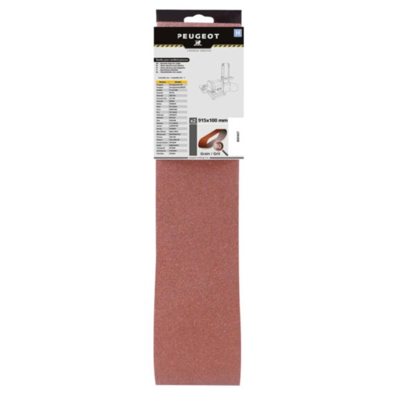 Jeu de 2 bandes abrasives 915x100 mm grain 80