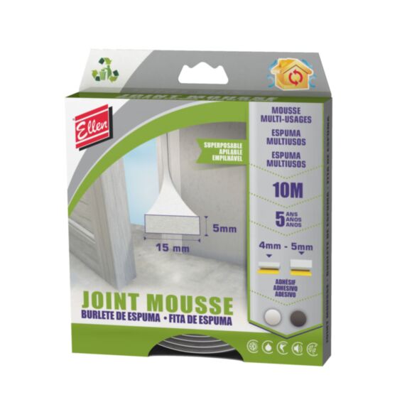 Joint mousse multiusage Blanc 10M