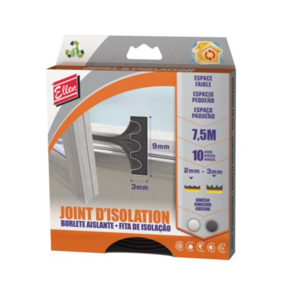 Joint d'Isolation Espace Faible ELLEN Noir 7,5M