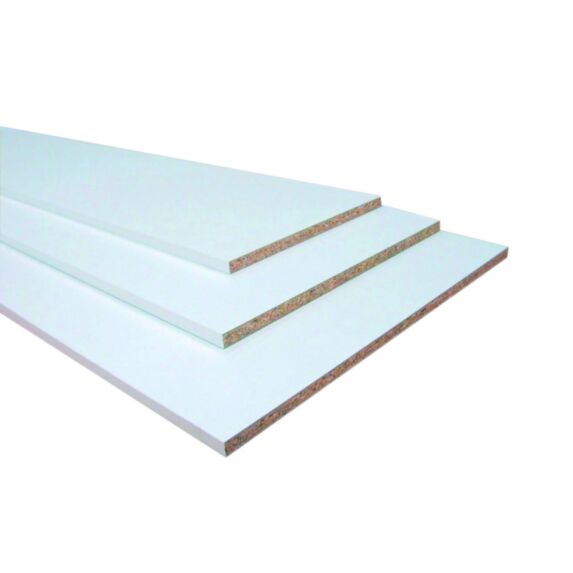 Tablette blanche mélaminée 200 x 50 x 16 mm - ACTIBOIS