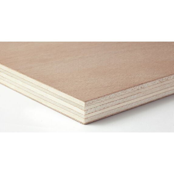 Panneau de bois contreplaqué Okoumé Twin CTBX 250x122x0,5cm