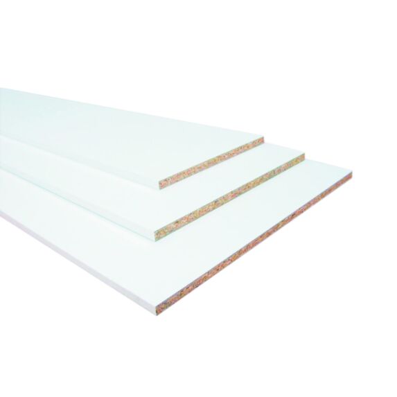 Tablette mélaminée 200x30cm 16mm blanc