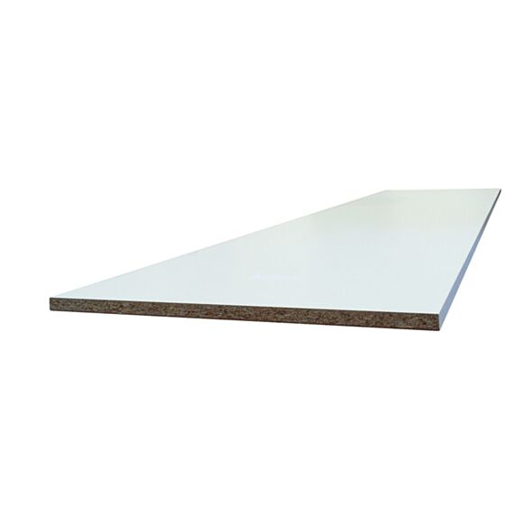 Tablette blanche mélaminée 200 x 40 x 0,16 cm