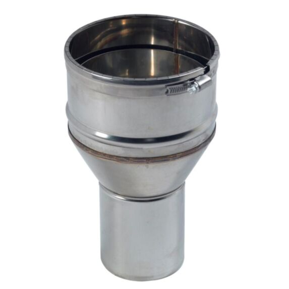 Raccord inox poêle-Tubage flexible 80x80-86 - TEN