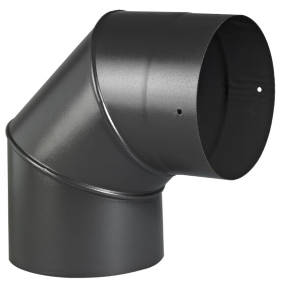 Coude 3 parties 90° émail noir mat Ø150mm - TEN