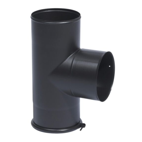 Té équerre avec Tampon noir mat acier email 180mm - TEN