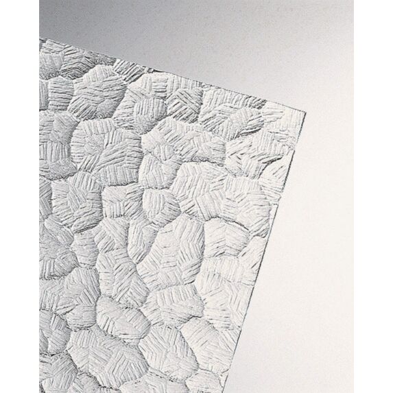 VERRE SYNTHETIQUE MARTELE TRANSPARENT - 2 MM. - 1 x 1 M.