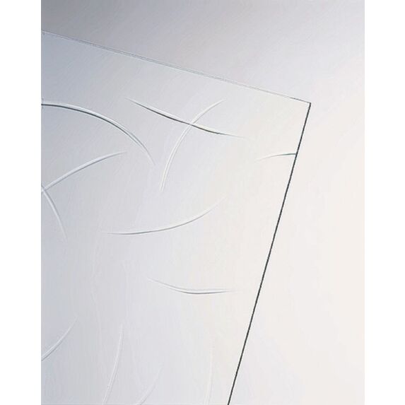 VERRE SYNTHETIQUE GRIFFE TRANSPARENTE - 2 MM. - 1 x 0,5 M. - PLAQUE DE VERRE SYNTHETIQUE DECORATIVE EN POLYSTYRENE EXTRUDE - ONDULINE