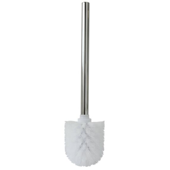 Brosse WC Nestor Blanc/Chromé Polypropylène/Métal