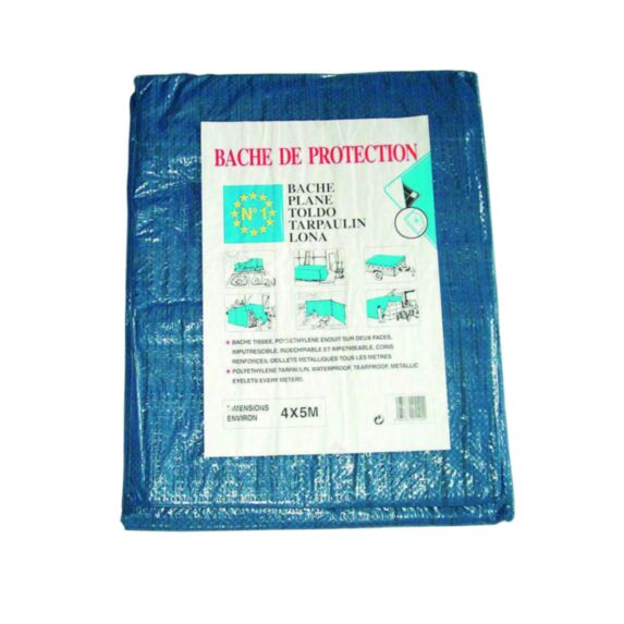 Bâche de protection éco bleu royal - 4x5m