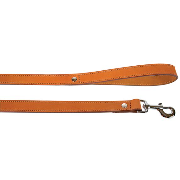 LAISSE DOUBLE MARRON CUIR 1M/25MM