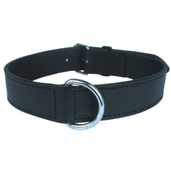 COLLIER DOUBLE NOIR CUIR 70CM