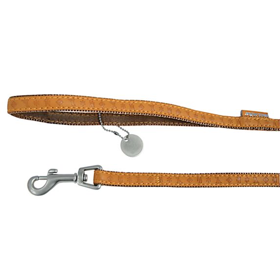 LAISSE MC LEATHER JAUNE CUIR 25MM/1.2M