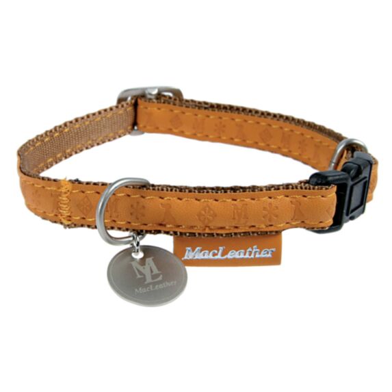 COLLIER REGL MC LEATHER JAUNE 15MM